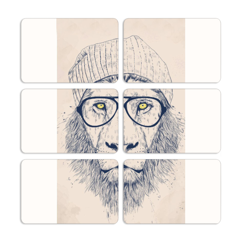 Магнитные фотопазлы 80 на 50 набор 6 штук 