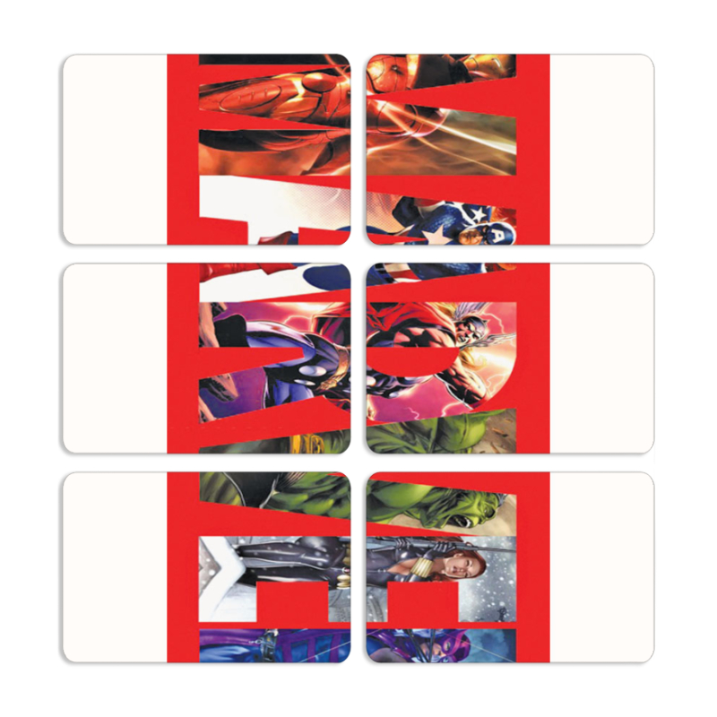 Магнитные фотопазлы 80 на 50 набор 6 штук 