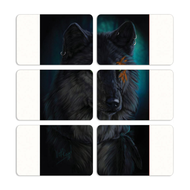 Магнитные фотопазлы 80 на 50 набор 6 штук 