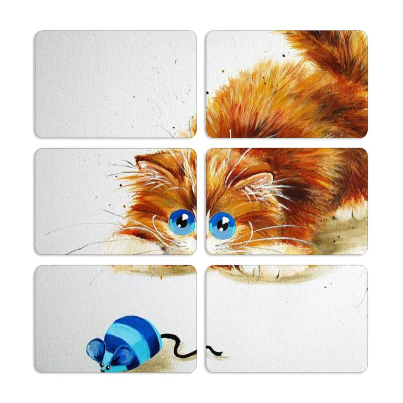 Магнитные фотопазлы 80 на 50 набор 6 штук 