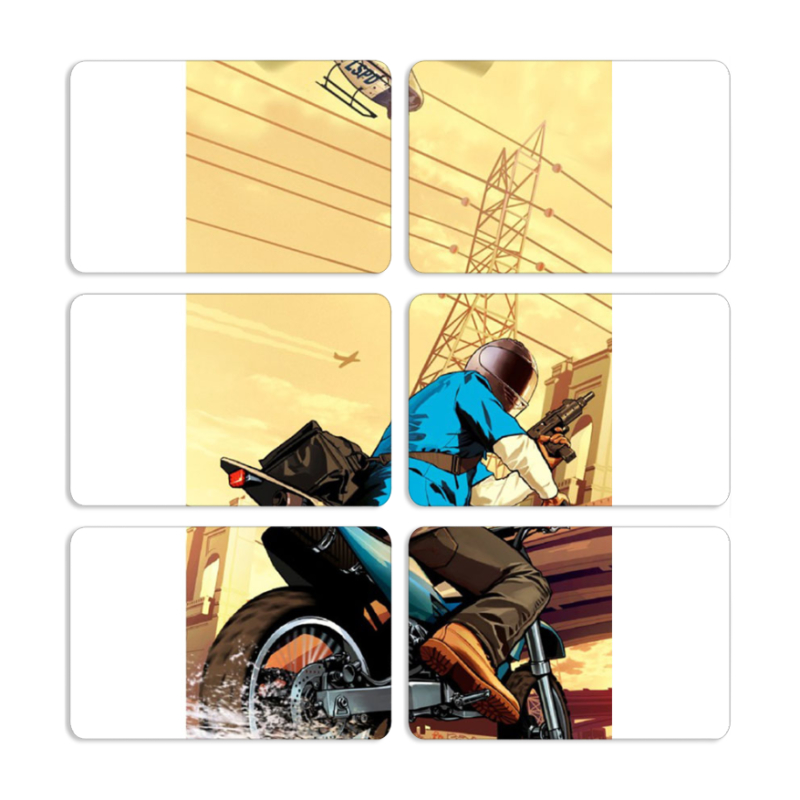 Магнитные фотопазлы 80 на 50 набор 6 штук 