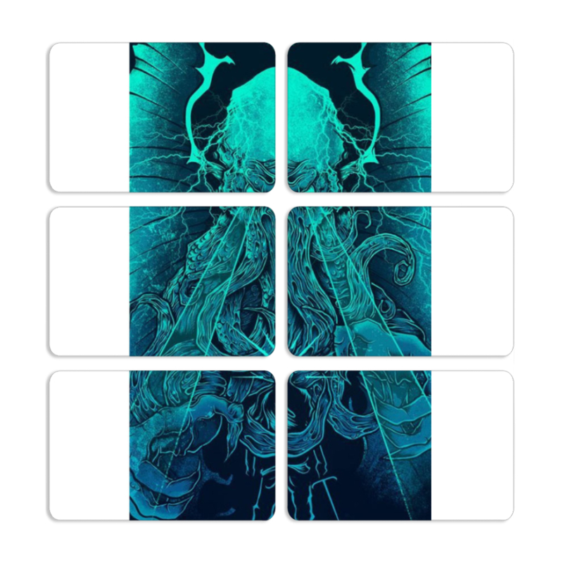 Магнитные фотопазлы 80 на 50 набор 6 штук 