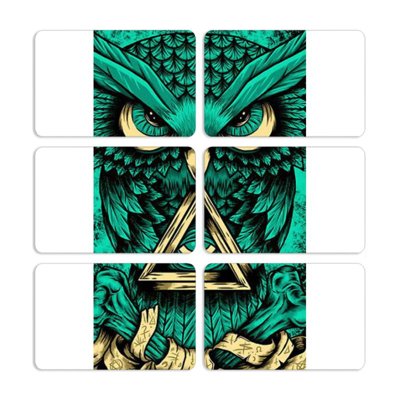 Магнитные фотопазлы 80 на 50 набор 6 штук Masonic Owl