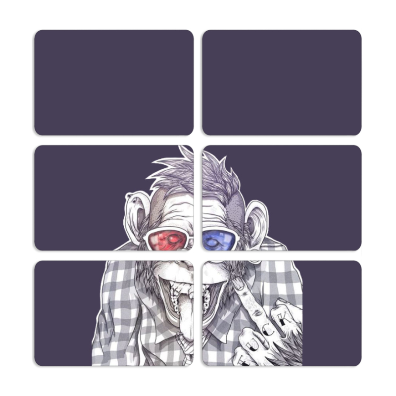 Магнитные фотопазлы 80 на 50 набор 6 штук 