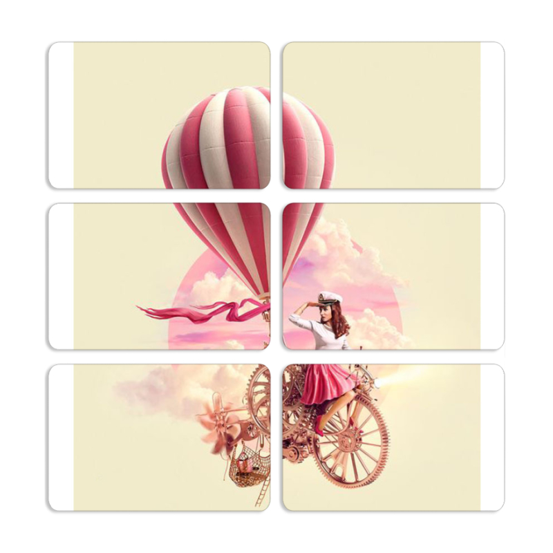 Магнитные фотопазлы 80 на 50 набор 6 штук 