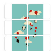 Магнитные фотопазлы 80 на 50 набор 6 штук 