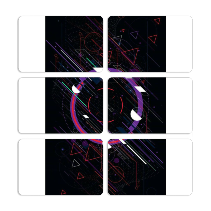 Магнитные фотопазлы 80 на 50 набор 6 штук 