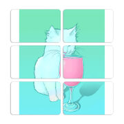 Магнитные фотопазлы 80 на 50 набор 6 штук 