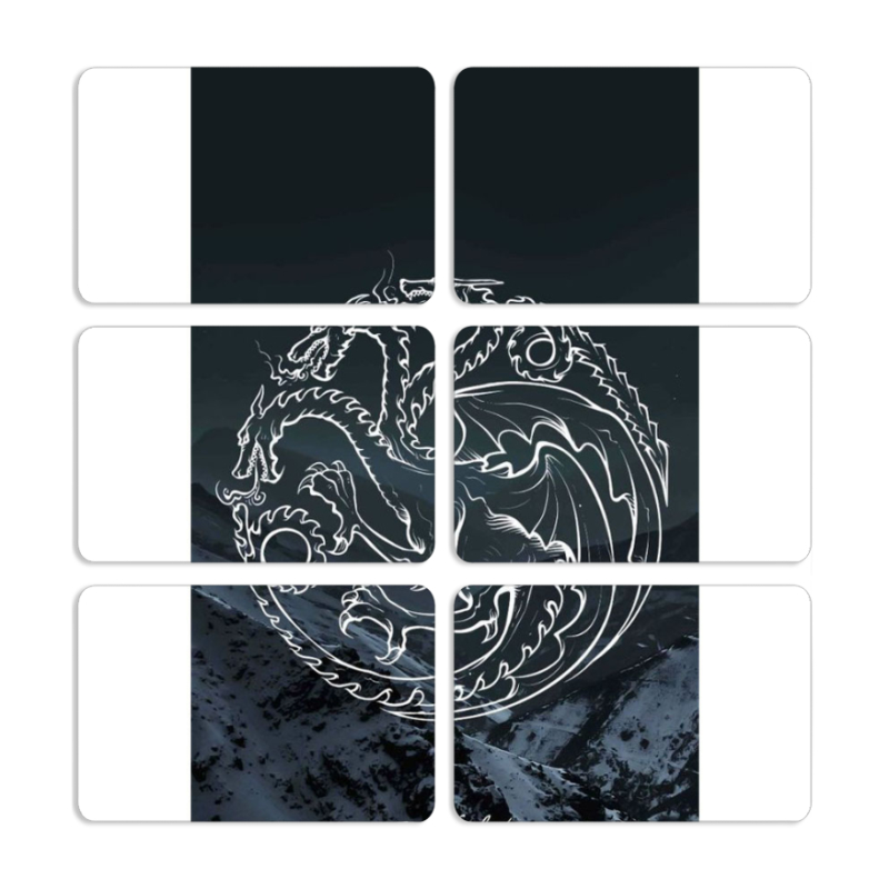 Магнитные фотопазлы 80 на 50 набор 6 штук 