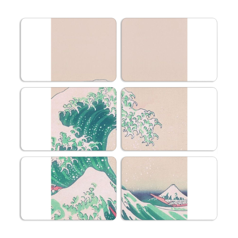 Магнитные фотопазлы 80 на 50 набор 6 штук 