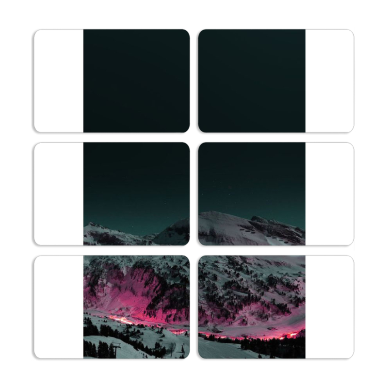 Магнитные фотопазлы 80 на 50 набор 6 штук 