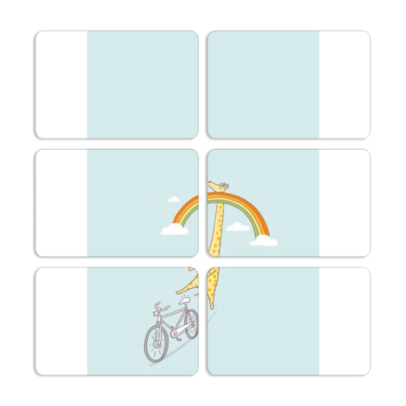 Магнитные фотопазлы 80 на 50 набор 6 штук 