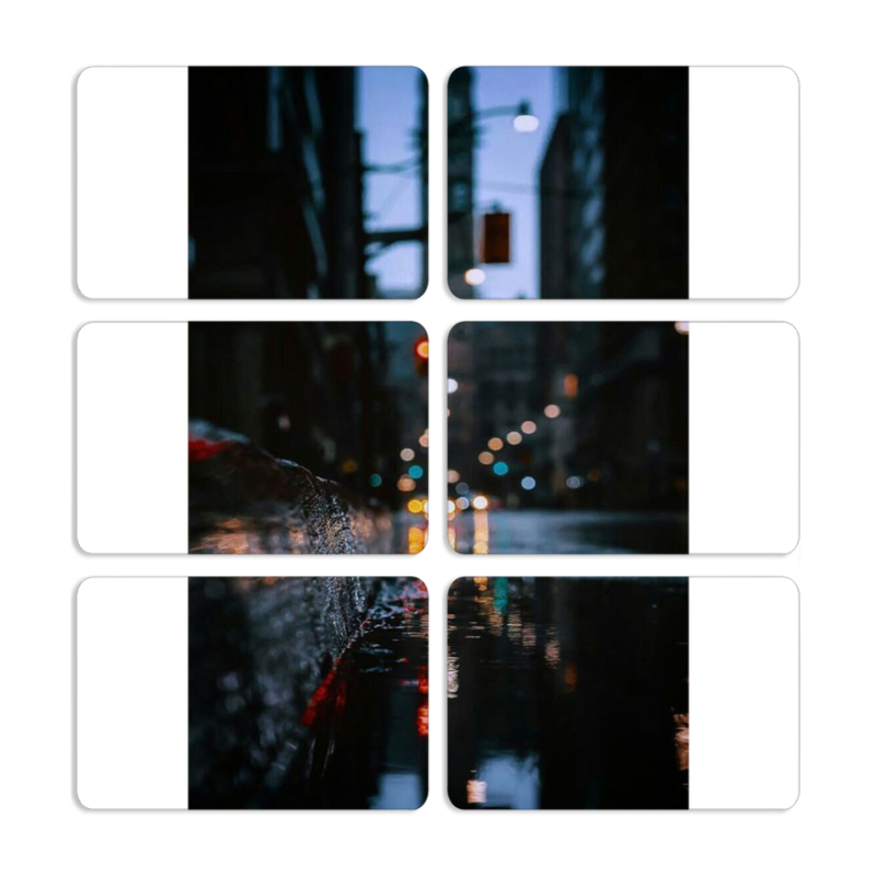 Магнитные фотопазлы 80 на 50 набор 6 штук 