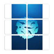 Магнитные фотопазлы 80 на 50 набор 6 штук 