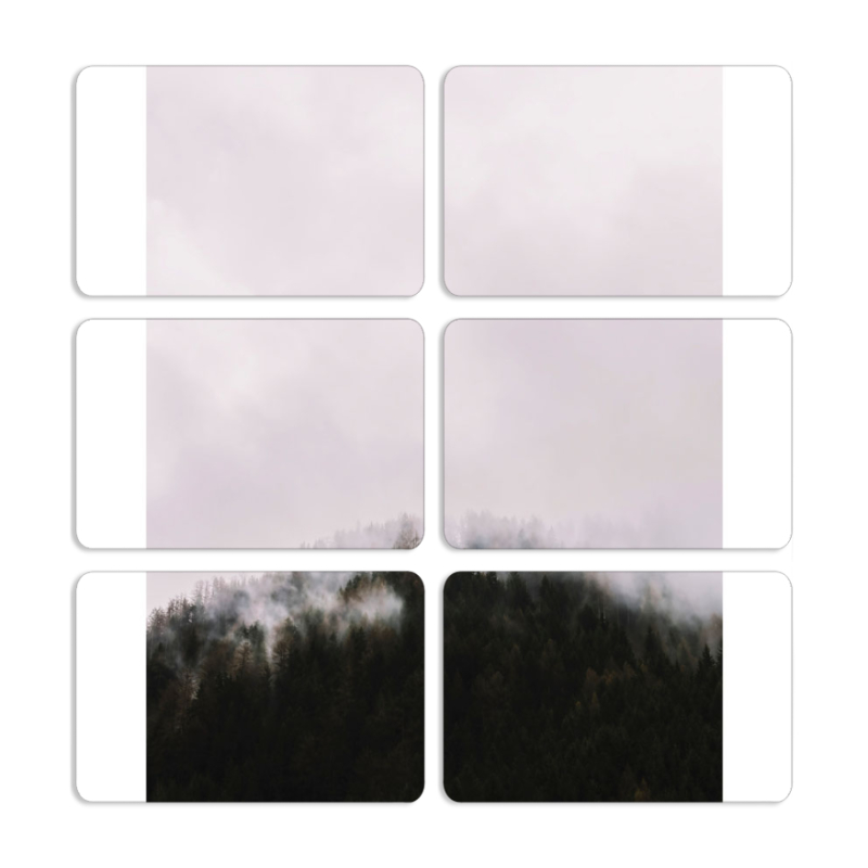 Магнитные фотопазлы 80 на 50 набор 6 штук 