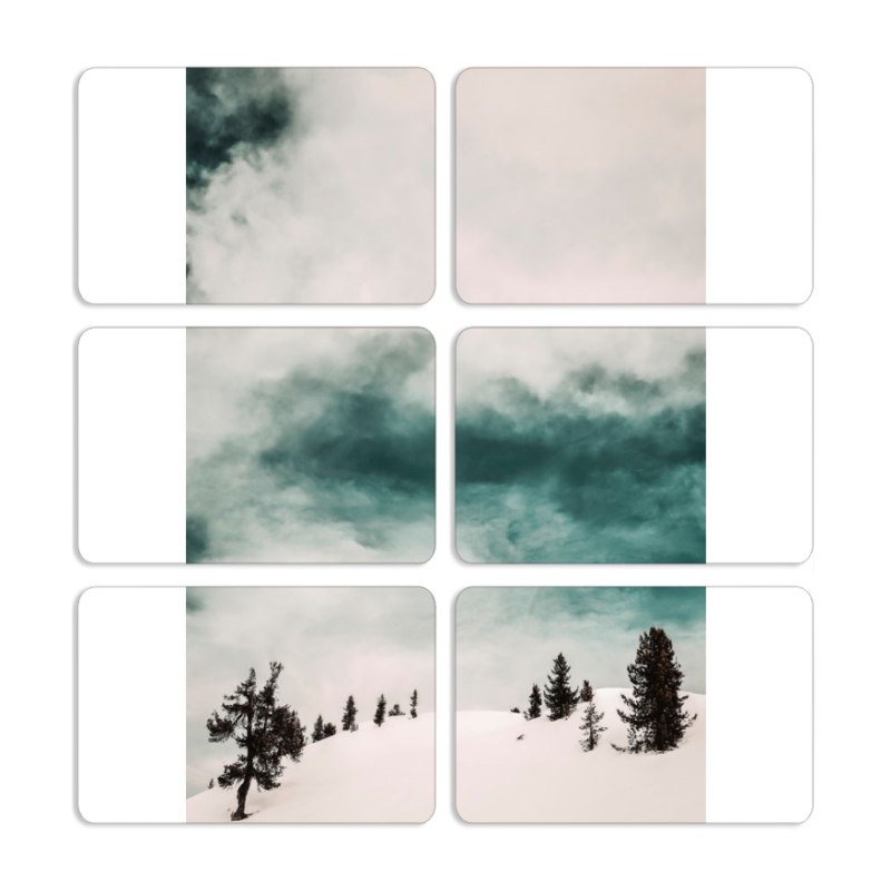 Магнитные фотопазлы 80 на 50 набор 6 штук 