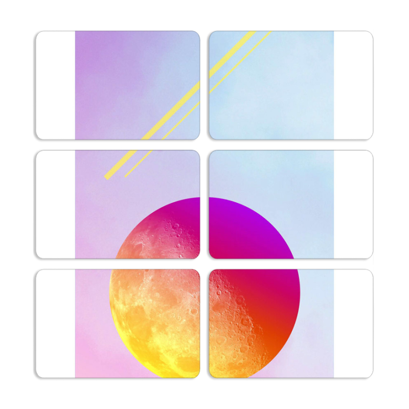 Магнитные фотопазлы 80 на 50 набор 6 штук 