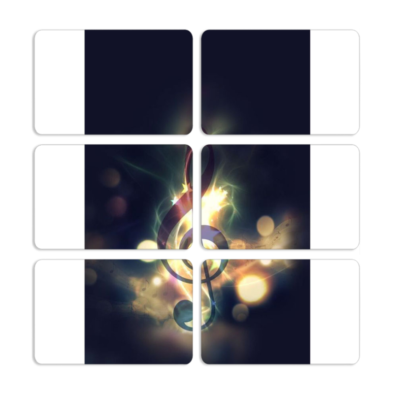 Магнитные фотопазлы 80 на 50 набор 6 штук 