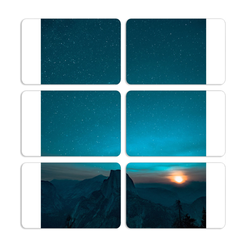 Магнитные фотопазлы 80 на 50 набор 6 штук 