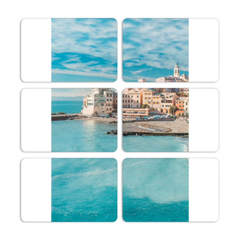 Магнитные фотопазлы 80 на 50 набор 6 штук Seaside