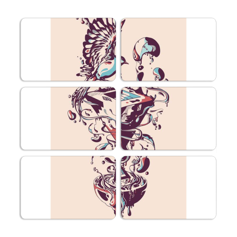 Магнитные фотопазлы 80 на 50 набор 6 штук 