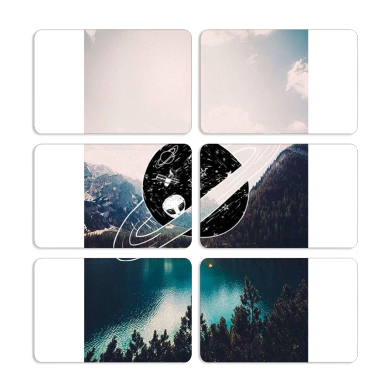 Магнитные фотопазлы 80 на 50 набор 6 штук 