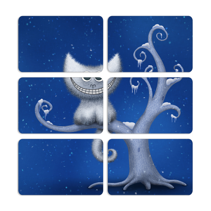 Магнитные фотопазлы 80 на 50 набор 6 штук Smile Cheshire Cat