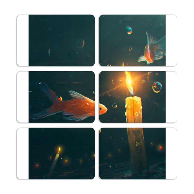 Магнитные фотопазлы 80 на 50 набор 6 штук 