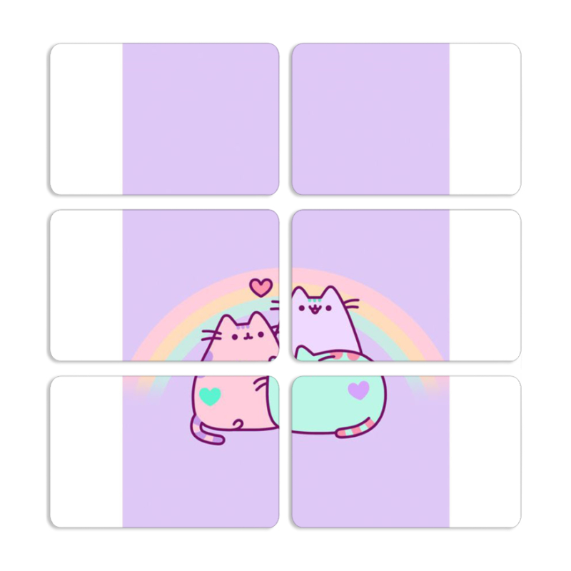 Магнитные фотопазлы 80 на 50 набор 6 штук 