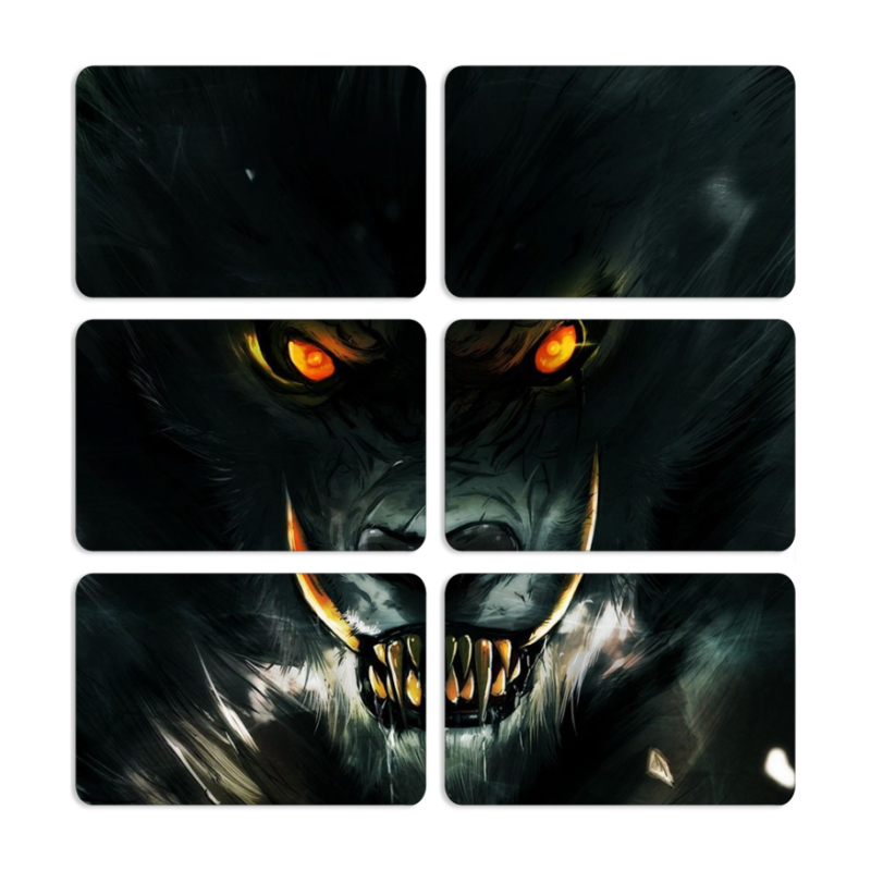 Магнитные фотопазлы 80 на 50 набор 6 штук Werewolf