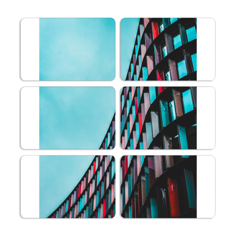 Магнитные фотопазлы 80 на 50 набор 6 штук 