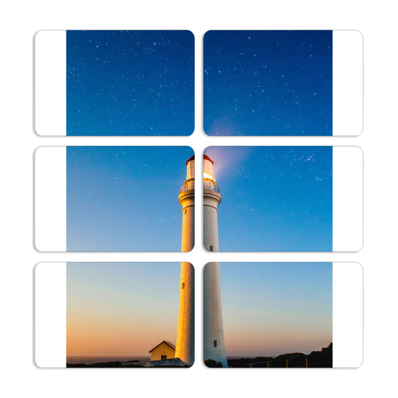 Магнитные фотопазлы 80 на 50 набор 6 штук 