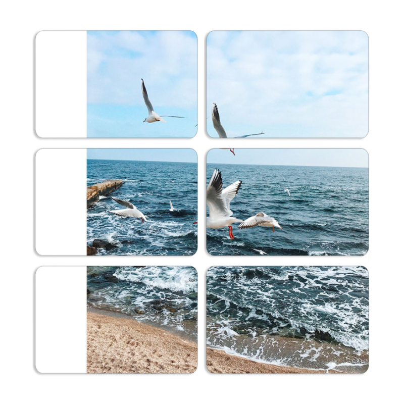 Магнитные фотопазлы 80 на 50 набор 6 штук 