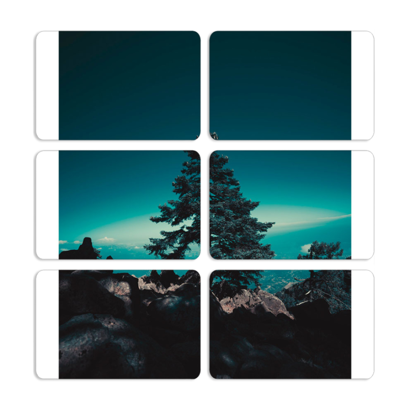 Магнитные фотопазлы 80 на 50 набор 6 штук 