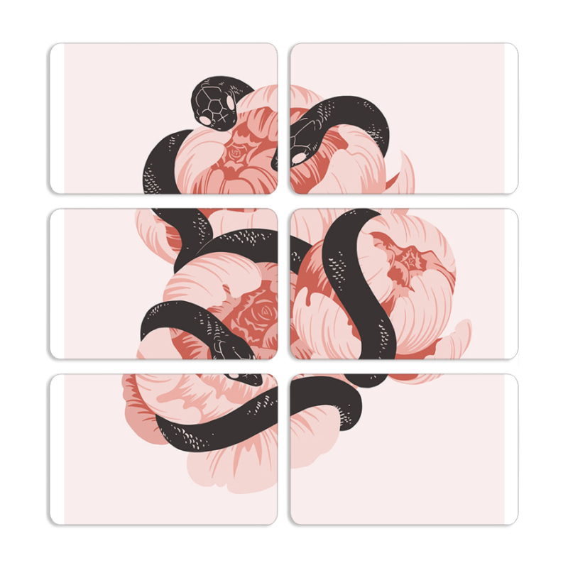 Магнитные фотопазлы 80 на 50 набор 6 штук 