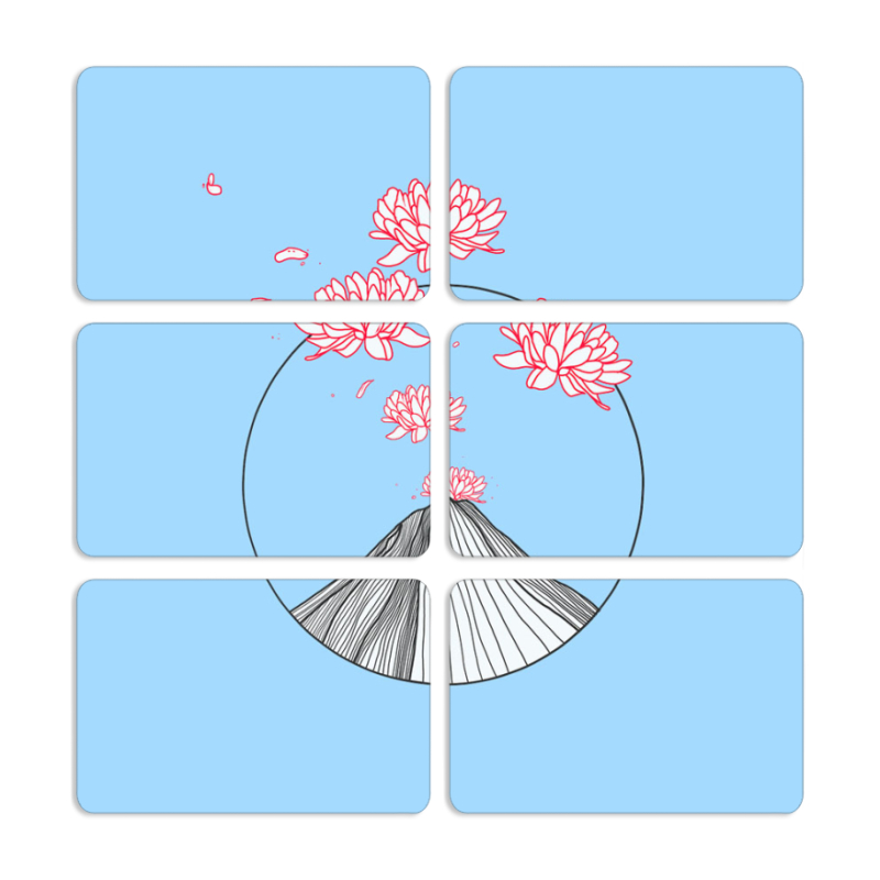 Магнитные фотопазлы 80 на 50 набор 6 штук 