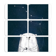 Магнитные фотопазлы 80 на 50 набор 6 штук Ты мой космос