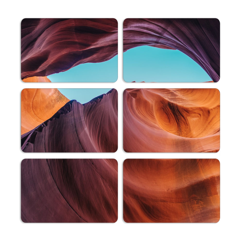 Магнитные фотопазлы 80 на 50 набор 6 штук 