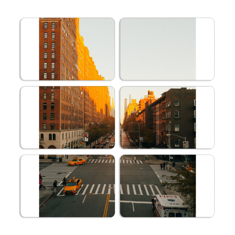 Магнитные фотопазлы 80 на 50 набор 6 штук 