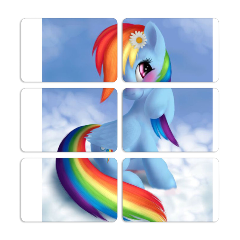Магнитные фотопазлы 80 на 50 набор 6 штук My Little Pony Rainbow Dash