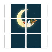 Магнитные фотопазлы 80 на 50 набор 6 штук Mumintroll