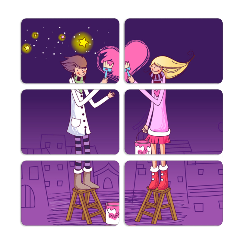 Магнитные фотопазлы 80 на 50 набор 6 штук 