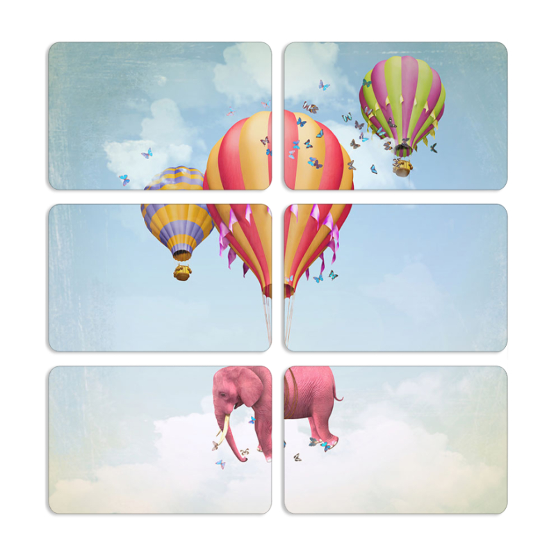 Магнитные фотопазлы 80 на 50 набор 6 штук 