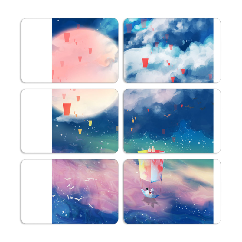 Магнитные фотопазлы 80 на 50 набор 6 штук Sky Lanterns