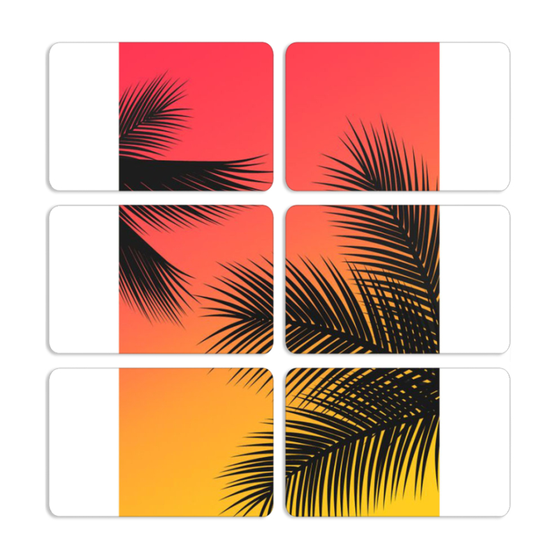 Магнитные фотопазлы 80 на 50 набор 6 штук 