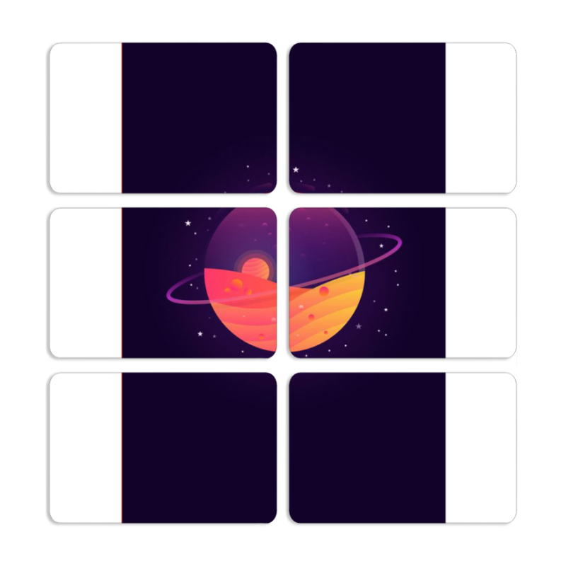 Магнитные фотопазлы 80 на 50 набор 6 штук Desert-Planet