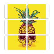 Магнитные фотопазлы 80 на 50 набор 6 штук Pineapple Skull