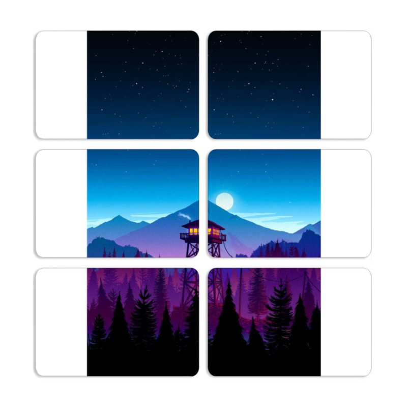 Магнитные фотопазлы 80 на 50 набор 6 штук 