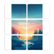 Магнитные фотопазлы 80 на 50 набор 6 штук 