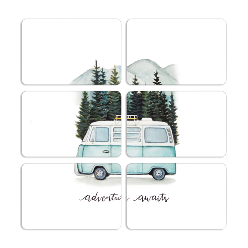 Магнитные фотопазлы 80 на 50 набор 6 штук 